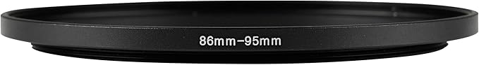 86-95mm Metal Step-Up/Down Ring Adapter Compatible with Mirrorless Cameras DSLR Lens, UV CPL ND Filter Thread Converter, Black