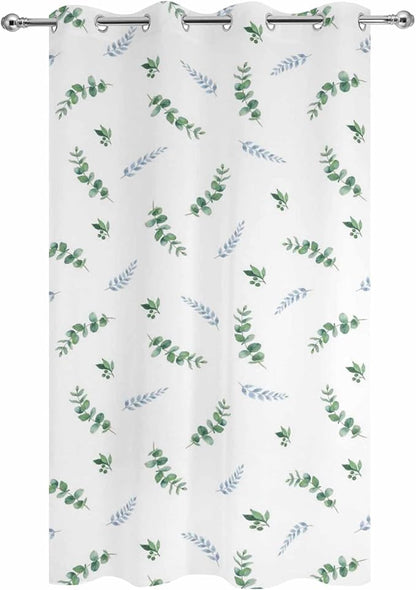 Leaf Outdoor Curtains for Patio Summer Jugal Leaves Pastoral Plant Waterproof Outside Curtains with Grommet Top Weatherproof Curtain for Cabana Pergola Gazebo, 1 Panel, 54" W x 95" L