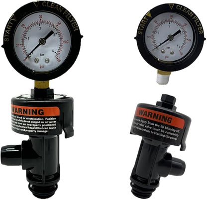 98209803 Release valve assembly with pressure gauge Filter Air Safety Valve Component Compatible with Swimming Pool and Spa Filters