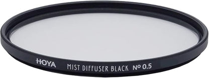 Hoya 49mm Mist Filter Black Diffuser No. 0.5 - Black Mist Filter for Camera Lenses - Soft Diffusion Effect for Portrait Photography & Cinematic Look, Reduces Contrast & Softens Wrinkles