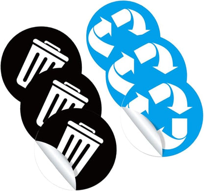 1Set PVC Waste Sorting Stickers Self Adhesive Trash Bin Labels for Recycling and Trash Can Decals Easy to Apply Promote Sustainable Waste Management