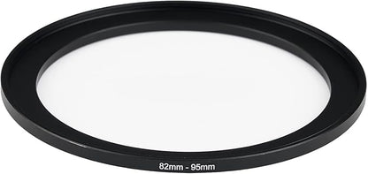82mm Lens to 95mm Camera Lens Adapter 82mm to 95mm Step Up Ring Adapter Ring for All Brands of UV ND CPL, with Premium Lens Wiping Cloth 2 Pack (82mm-95mm)