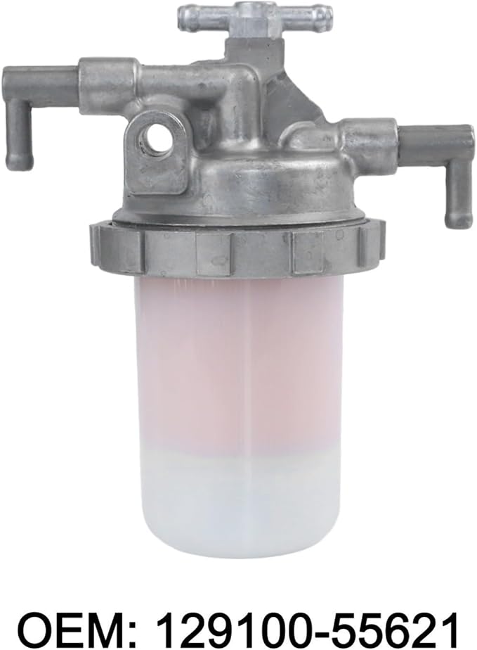 Fuel Filter 4 Pipe System 129100-55621 For Yanmar PC30/35 40/45 50/55 4TNE88-RAG2 With Oil-Water Separation Paper Silver 1 Pack