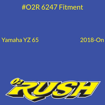 O2 RUSH High-Performance Single-Stage Saw-Tooth Foam Air Filter-Fits Yamaha YZ65 2018-2025 - Replaces OEM BR8-14451-00-00 - Washable, Reusable & Race Proven for Junior Motocross