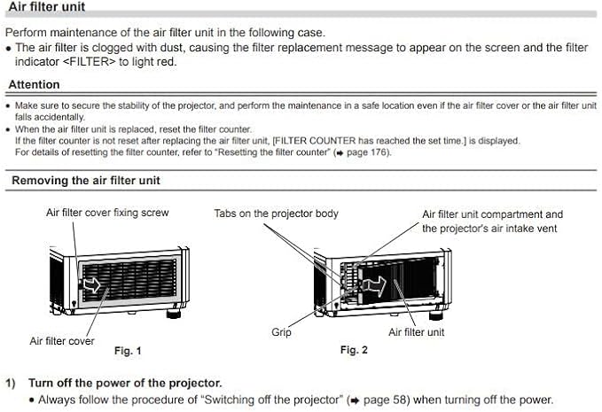 AWO ET-RFF200 Replacement Projector Air Dust Filter Fit for PANASONIC ET-LAEF100,PT-FW530,PT-FX500,PT-FZ570