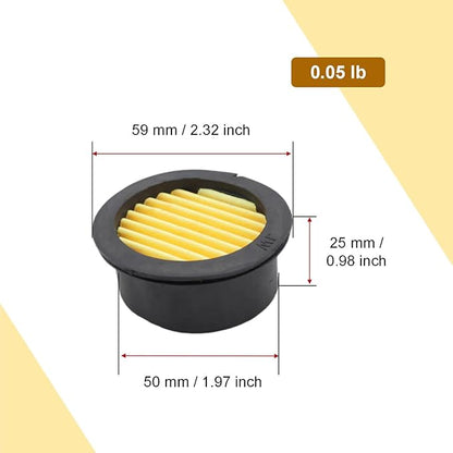 Pack of 6 Air Compressor Silencer Replacement Elements, Air Compressor Intake Filter Silencer Elements, Air Compressor Filter Noise Muffler Elements Replacement Parts