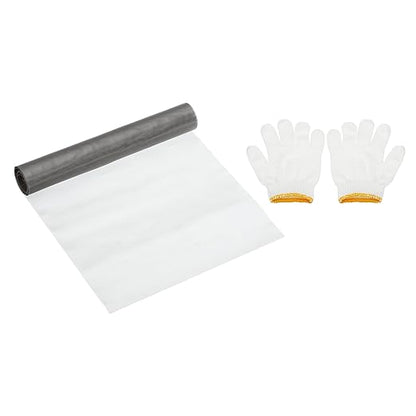 PATIKIL 40" L x 16" W Woven Wire Mesh, 150 Mesh 304 Stainless Steel Air Vent Filter Screen with Gloves for Window Security Vent Cover Filtration Animals Fence