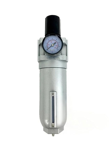 FR926A 3/4" Industrial Pressure Regulator Auto Drain - for Air Pressure Regulators Replacement - Particulate Filter Water Trap- 250PSI Max Input, 215PSI Max Output, 160CFM Flow Rate, 11oz Metal Bowl