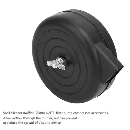 Air Compressor Intake Filter and Silencer 20mm 1/2PT Replacement Part Reduces Noise for Air Compressors and Pumps