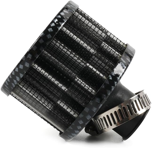 MUGE RACING 2Pcs Air Filter Cold Air Intake Filter Breather 12mm Valve Cover Breather Filter For Car and Motorcycle(Carbon Fiber)