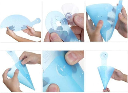 1pc Sink Food Waste Drain Filter Foldable Sink Self-Standing Anti-Blocking Funnel Drain for Leftovers Sorting Random Color