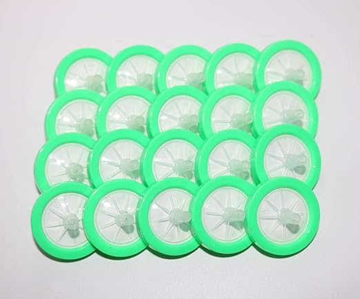 LINKTOR Syringe Filter Nylon Orangnic Filtration, 25mm Diameter 0.22um Pore Size Non-sterile Pack of 20 (Pack of 20, 0.22μm, Nylon)