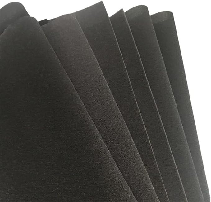 Tong Gu DIY Computer Dust Filter Sponge Foam Mesh Fabric for PC Case Fan Cooler Dustproof Cover 3mm Black 60PPI (39x39 in/100x100 cm)