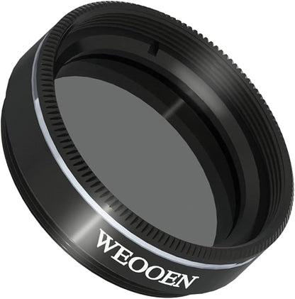 1.25" Moon Filter for Telescope – ND96 Neutral Density, 13% Transmission, Reduces Lunar Glare