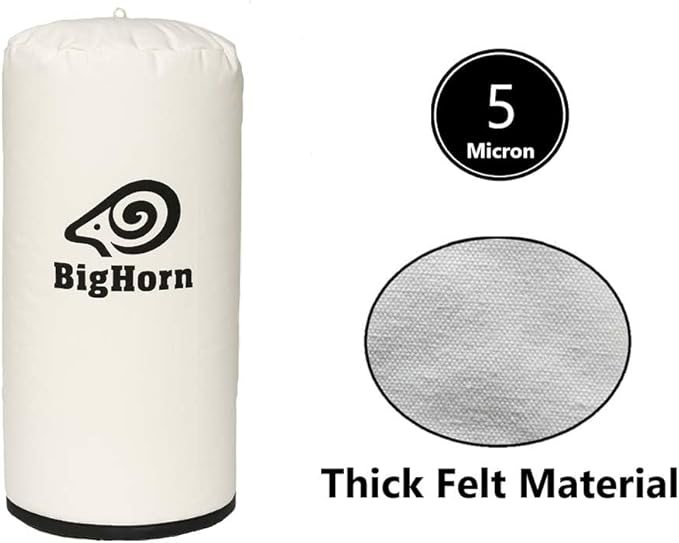 Big Horn 11768 20 Inch Dia 5 Micron Dust Filter Bag 20 Inch x 32 Inch Long Replaces OEM# A04526, A04496, 708698