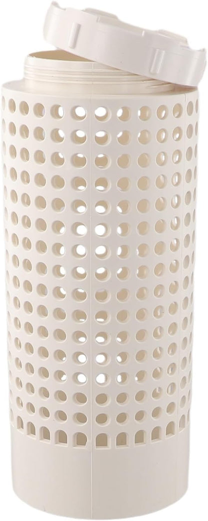 PVC Insect Composting Bin With Screw Lid For Garden Kitchen Waste Processing Outdoor Raised Bed Plant Container Decompose Filter System Educational Tool White 12x6x6 Inches(1pcs)