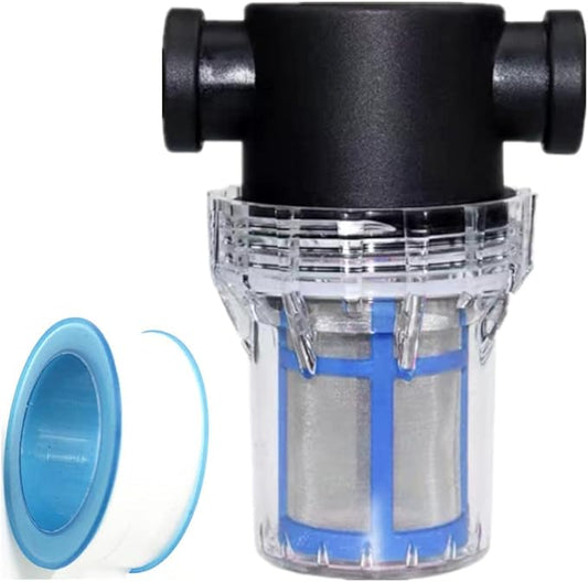 Sediment Filter - 3/4 Female Thread Inline Strainer for Garden Hose, Pressure Washer, RV with 100 Mesh Screen Water Pump Strainer