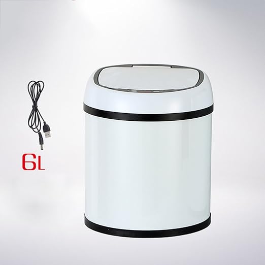 Portable Rechargeable Creative Intelligent Sensor Trash Can Household Electric Fashion Living Room Bathroom Trash Can Can Recycler (Size : B:35 * 25CM) (A:29 * 25CM)