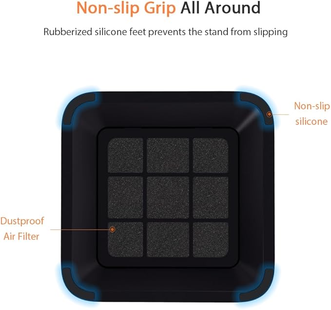 IFCASE Desktop Dust, Air Filter Stand for Mac Mini 2010-2023 M1 M2 Pro, Mac Studio M1 M2 Max/Ultra (Black)