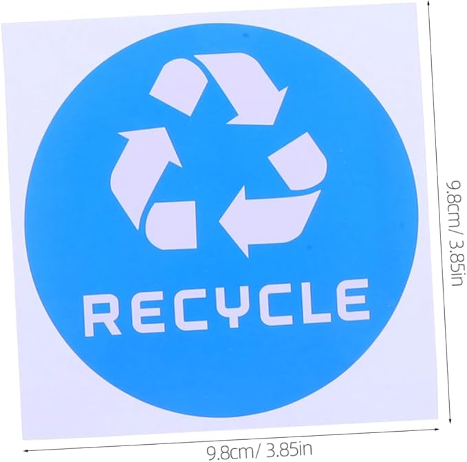 6pcs Decorative Waste Sorting Stickers for Trash Bins Easy to Apply Labels for and Office Settings