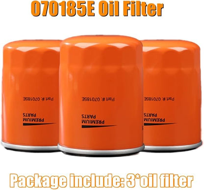 070185ES Oil Filters 90mm High Capacity for Ge-nerac 8kw-24kw Air-Cooled and Portable Generators 760cc 990cc Engines Rep 070185E 70185(3Pack)