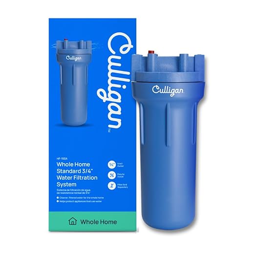 Culligan HF-150A Whole House Water Filter Housing - 3/4" Inlet/Outlet, Standard Duty, Sediment Filtration System, UV-Resistant Opaque Design, Pressure Relief Valve, NSF Certified