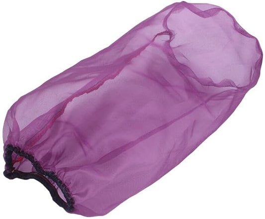 Intake Filter Mesh Cover Polyester Cloth Oilproof and Dustproof Cover Car Cold Air Filter Protector Cover Rain Sock Protective for Motorcycle Automotive (Type A Purple)