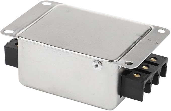 Single-Phase Two-Stage Power Supply Filter for Industrial Equipment — Conducted Noise Suppressor, Compact Chassis Mount, Alloy Housing, 250V, 3A/6A/10A/20A(10A)