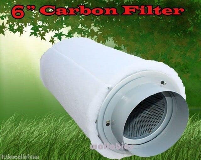 ARC-POWER 6" x 24" Hydroponic Air Carbon Filter Odor Control Scrubber Inline Exhaust