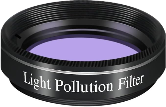 1.25inch Light Pollution Filter for Telescope, Perfect for Viewing Moon and Planets, Metal Cell and Optical Glass