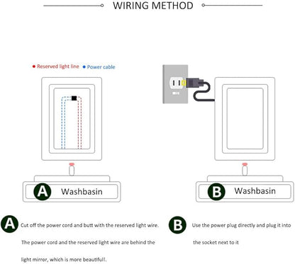 Modern LED Illuminated Bathroom Mirror with Touch Control Switch Demister Pad/3 Color Lights Round Wall Mirror Size: Diameter 50/60/70cm