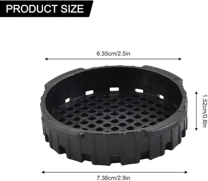 Replacement Filter Cap Compatible for Aeropress Coffee and Espresso Maker, Black Plastic, 7.4 x 1.5 cm