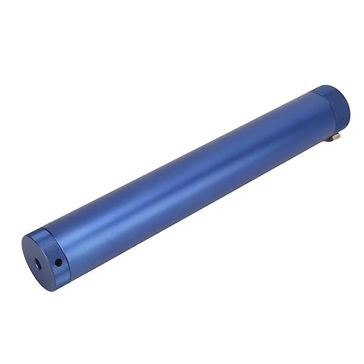 High Pressure Air Filter Oil Water Separator, Compressor Filtration System, 4500psi Aluminium Alloy L340mm OD50mm Blue, Oil Water Filter with Safety Valve for Diving and Industrial