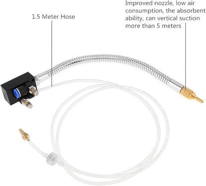 YWY Mist Coolant Lubrication Spray System with Check Valve and Stainless Steel Flexible Pipe for Metal Cutting Engraving Cooling Machine/Air Pipe CNC Lathe Milling Drill