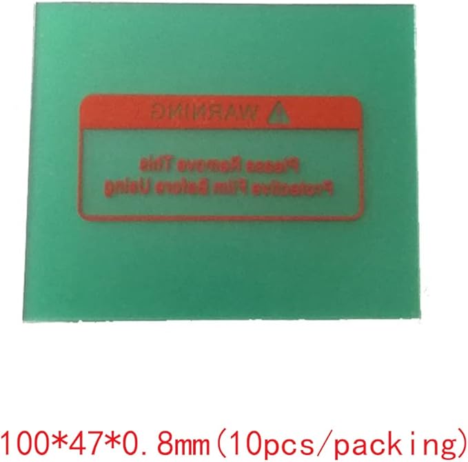 Welding Helmet Cover Lens Outside Protective Lens Filter Covers 100mmx47mmx0.8mm Replacement Lens Clear Cover Lens for Solar Auto Darkening Welding Helmet 10 PCS