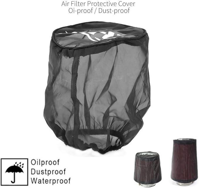 Universal Air Filter Cover, Small, Protects High-Flow Air Intake Filters