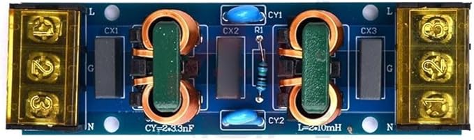 Two-Stage Low-Pass for EMI Power Filter Board 6A/25A High-Frequency Noise Suppression for Measuring Instruments Automation Systems Inverters and Communication Equipment(25A)