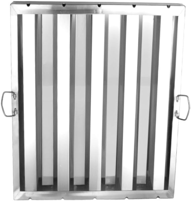 Soro Essentials- 20" W x 25" H Stainless Steel Commercial Kitchen Hood Filter with Handles- Hood Filters Range Hood Filter Range Hood Baffle Grease Filter for Restaurant Kitchen Exhaust Hoods