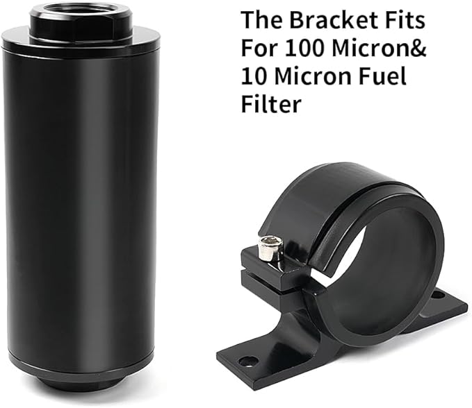 BARTOO 50mm Fuel Filter Mounting Bracket, Fuel Pump Clamp Holder for car Oil/Fuel/Gas Pump(Black Bracket, 50mm)