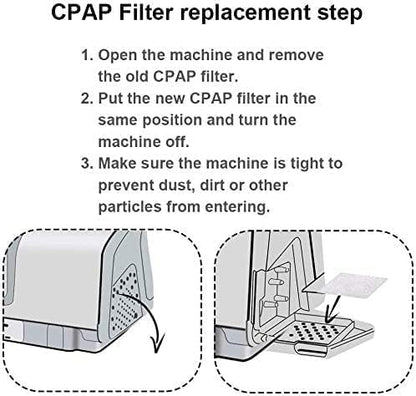 100 Packs Universal CPAP Filters Compatible with ResMed Air 10, Airsense 10, Aircurve 10, S9 Series, Airstart and More CPAP Machines,Premium Disposable CPAP Filters Supplies