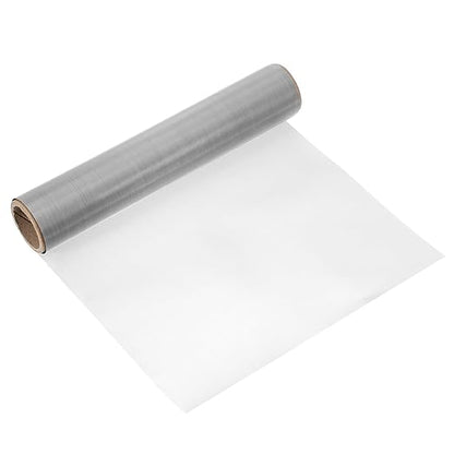 uxcell 250 Mesh 118" x 10" Woven Wire Mesh, 316 Stainless Steel Air Vent Filter Screen, Window Screen Mesh for DIY Projects Vents Cover Filtration Animals Fence