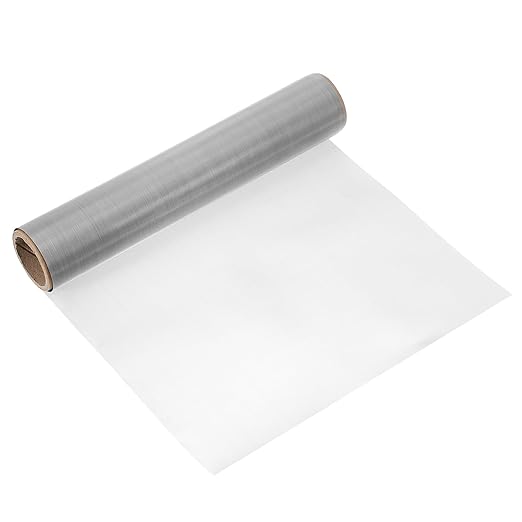 uxcell 250 Mesh 79" x 10" Woven Wire Mesh, 316 Stainless Steel Air Vent Filter Screen, Window Screen Mesh for DIY Projects Vents Cover Filtration Animals Fence
