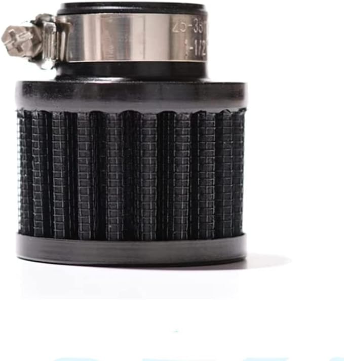 25mm Air Intake Filter 1" Inlet Dia Air Intake Cone Universal Filter Parts with Adjustable Clamp (Black)
