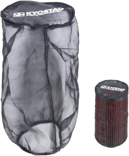 KYOSTAR Universal Air Filter Cover for Car Cold Air Intake Systems, Flexible Air Filter Sock for High Flow Air Intake Filter, Dustproof Washable High-Flow Air Cleaner Wrap, 9.4" Height & 5.9" Diameter