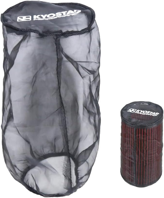 KYOSTAR Universal Air Filter Cover for Car Cold Air Intake Systems, Flexible Air Filter Sock for High Flow Air Intake Filter, Dustproof Washable High-Flow Air Cleaner Wrap, 9.4" Height & 5.9" Diameter
