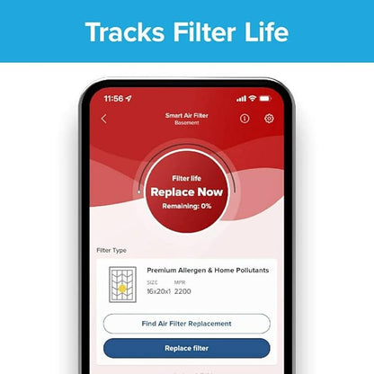 Filtrete 14x14x1 AC Furnace SMART Air Filter, MERV 12, MPR 1500, Track Filter Life With Bluetooth Enabled Sensor, CERTIFIED asthma & allergy friendly, 2-Pack (Actual Size 13.84x13.84x1.1 in)