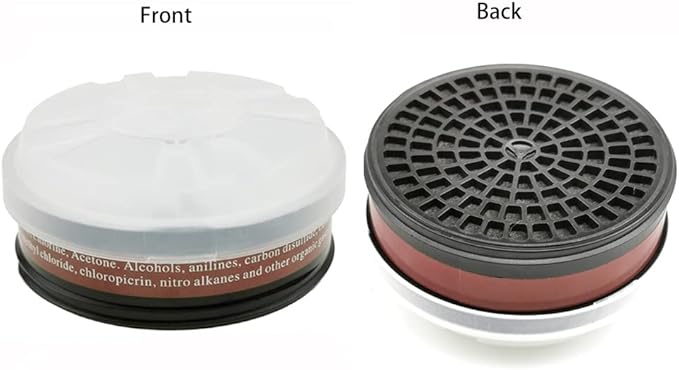 LDY-3 P-A-1 Filter Cartridge Against Organic Vapors and Dust for Respiratory Protection,Screw Type,4 Packs Filter Cartridges Sets and Plus 4 Pcs Filter Element
