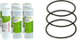 High Capacity Replacement Pre-Filter Set, White & 3 Pcs 3.5" O.D. Replacement O-Ring for Reverse Osmosis Water Filter Housings, Black, 3 Count