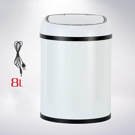 Portable Rechargeable Creative Intelligent Sensor Trash Can Household Electric Fashion Living Room Bathroom Trash Can Can Recycler (Size : B:35 * 25CM) (B:35 * 25CM)