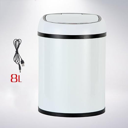 Portable Rechargeable Creative Intelligent Sensor Trash Can Household Electric Fashion Living Room Bathroom Trash Can Can Recycler (Size : B:35 * 25CM) (B:35 * 25CM)